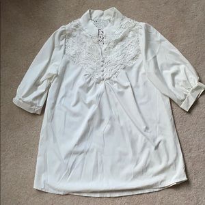 Victorian-style lace blouse